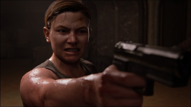 Abby with gun in The Last of Us Part 2 Remastered.